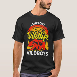 Camiseta Apoyar la vida silvestre Criar niños salvajes Mamá