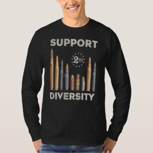 Camiseta Apoyar la viñeta de la diversidad segunda arma de
