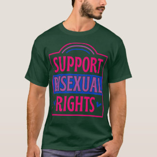 Camiseta Apoyar los derechos bisexuales LGBTQ Bandera del a