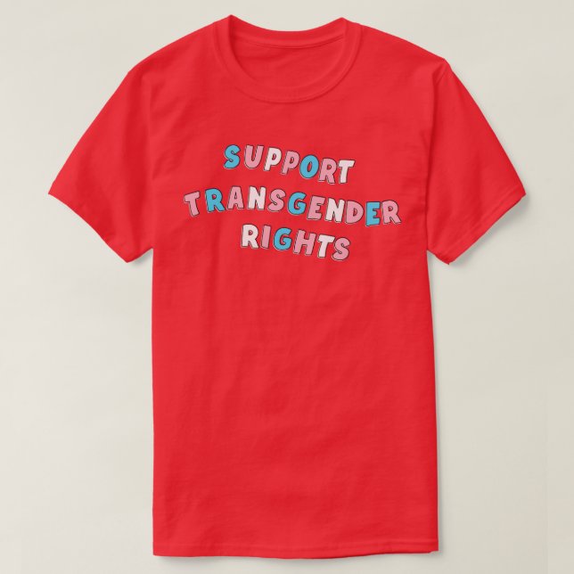 Camiseta Apoyar los derechos transgénero1 (Diseño del anverso)