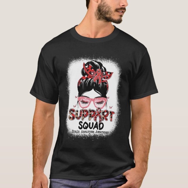 Camiseta Apoyar Squad Messy Bun Butterfly Aneurysm A (Anverso)