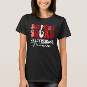 Camiseta Apoyar Squad Sunflower Hair Heart Disease Awarene