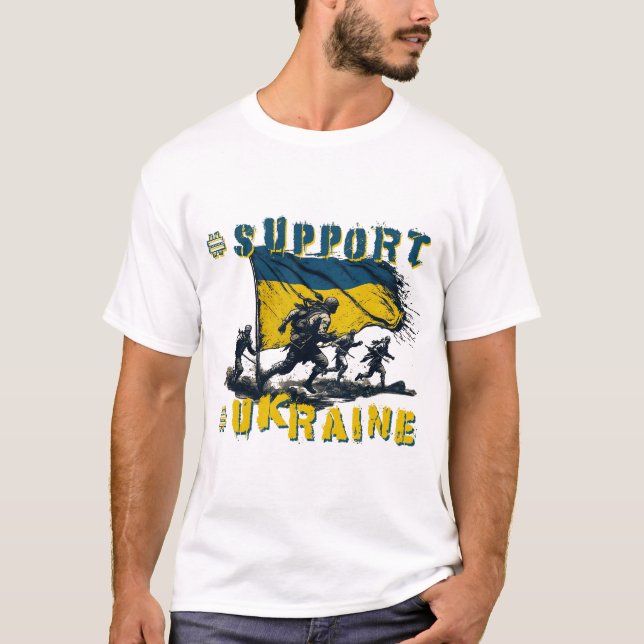 CAMISETA APOYAR UCRANIA - SALVAR UCRANIA (Anverso)
