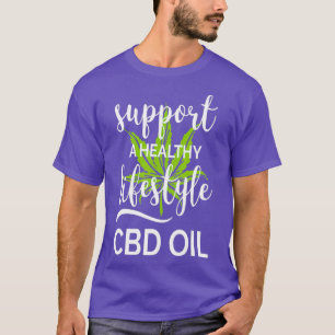 Camiseta Apoyar Un Estilo De Vida Saludable Aceite De CBD C