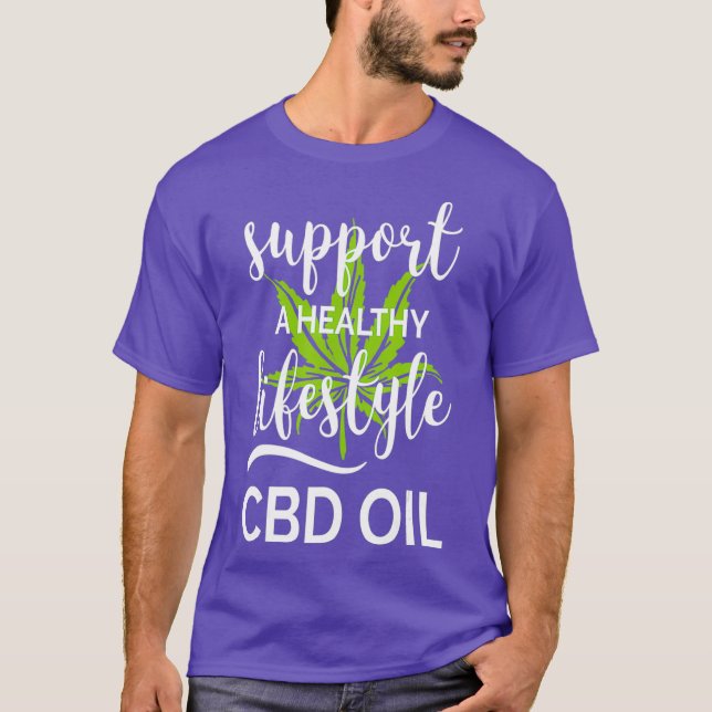 Camiseta Apoyar Un Estilo De Vida Saludable Aceite De CBD C (Anverso)