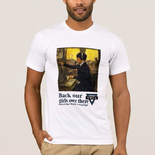 Camiseta Apoye a nuestros chicas allí -- YWCA (Anverso)