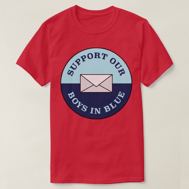 Camiseta Apoye a nuestros chicos en Blue USPS (Diseño del anverso)