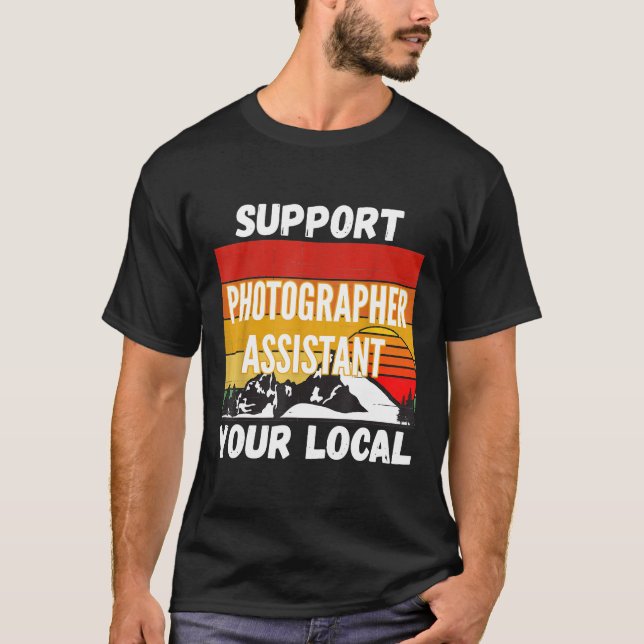 Camiseta Apoye a su asistente fotográfico local (Anverso)