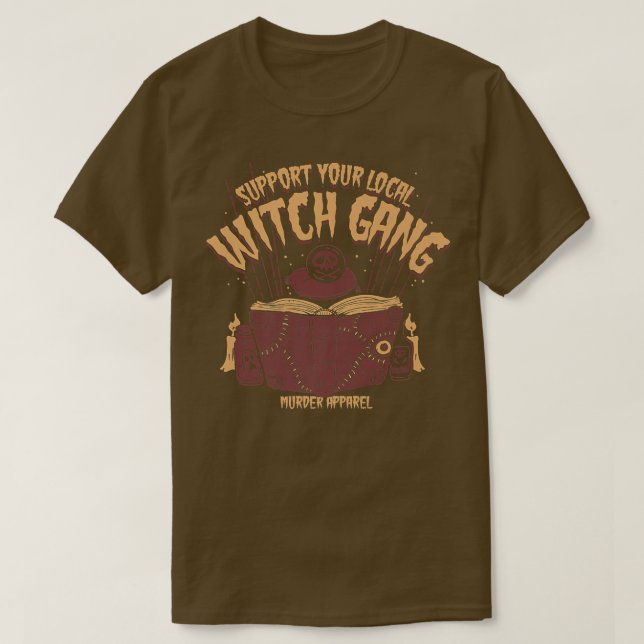 Camiseta Apoye a su banda de brujas local  (Diseño del anverso)