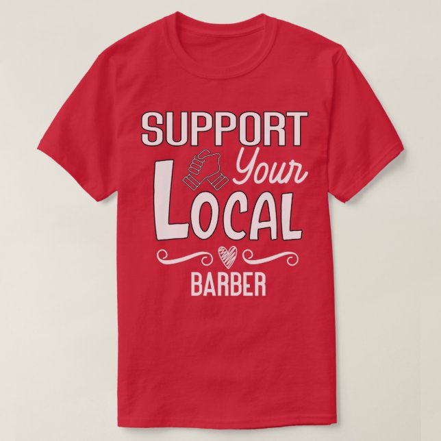 Camiseta Apoye a su barbero local Essential TShirt Classic (Diseño del anverso)
