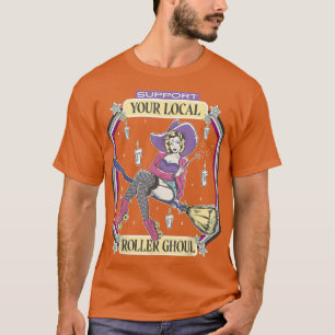 Camiseta Apoye a su Chica de rodillos local Ghoul Witch Vin