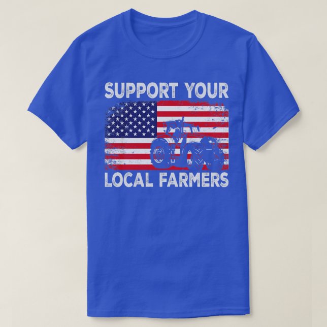 Camiseta Apoye a su granja local de agricultores Fa patriót (Diseño del anverso)