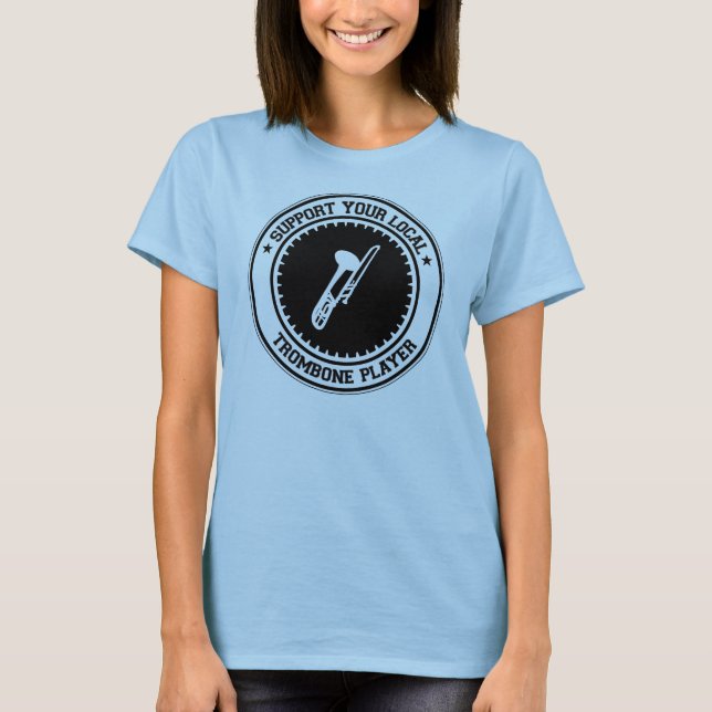 Camiseta Apoye a su jugador de Trombone local (Anverso)