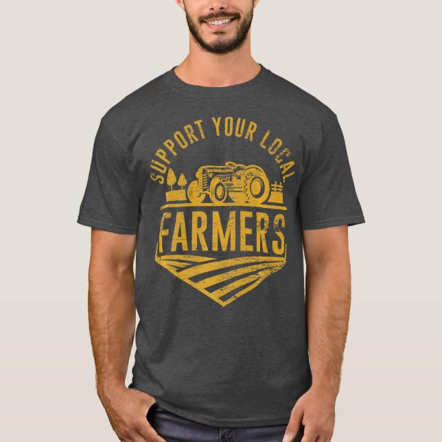 Camiseta Apoye a sus agricultores locales Premium (Anverso)