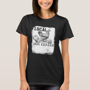 Camiseta Apoye a sus distribuidores locales de huevos blanq