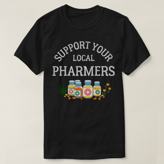 Camiseta Apoye a sus farmacias locales (Diseño del anverso)