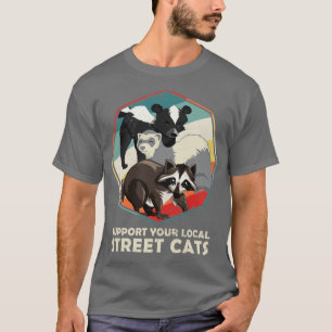 Camiseta Apoye a sus gatos callejeros locales Divertido zor