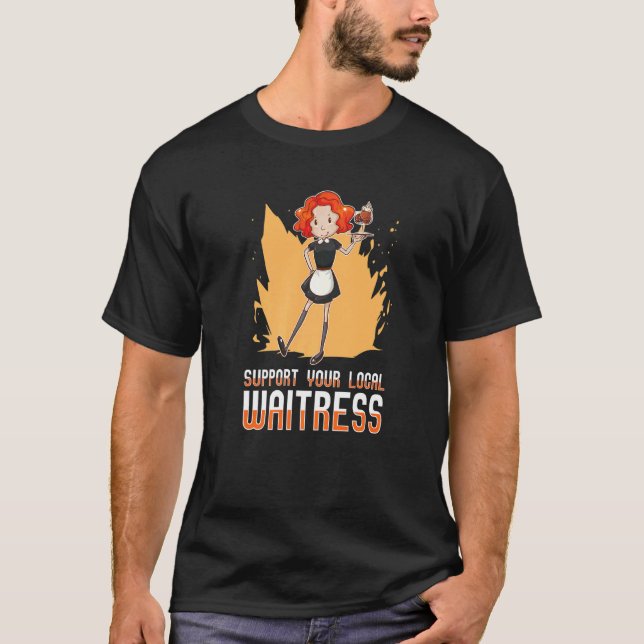 Camiseta Apoye a Waitress Restaurant Waiter Wai (Anverso)