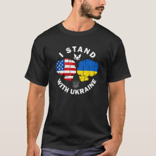 Camiseta Apoye la bandera estadounidense ucraniana de EE.UU