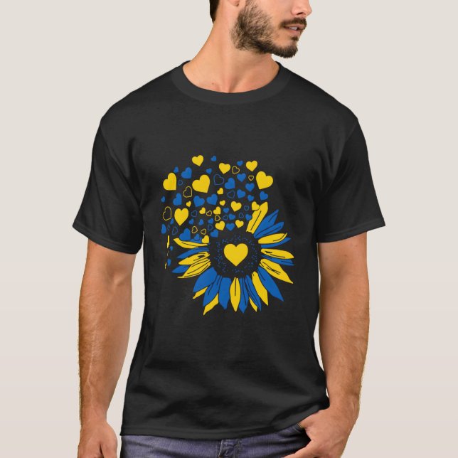 Camiseta Apoye la bandera ucraniana de Ucrania (Anverso)