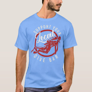 Camiseta Apoye la barra de buceo divertida de su zona
