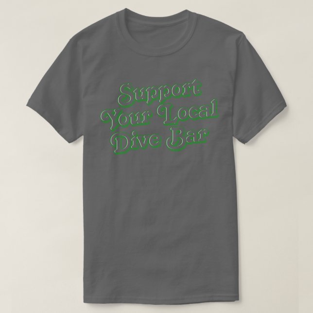 Camiseta Apoye la barra de buceo local (Diseño del anverso)