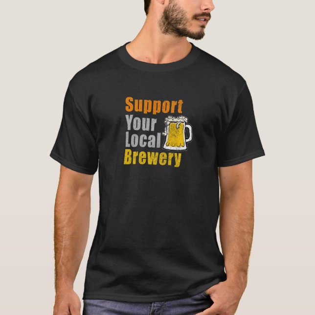 Camiseta Apoye su cervecería local (Anverso)