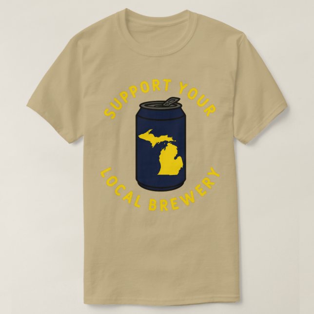 Camiseta Apoye su cervecería local Michigan (Diseño del anverso)