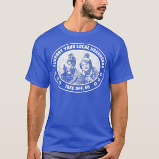 Camiseta Apoye su estallido extraño de los cascos locales