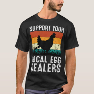 Camiseta Apoye su granja local de cotización de pollo