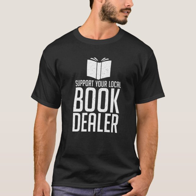 Camiseta Apoye su libro de distribuidores de libros locales (Anverso)