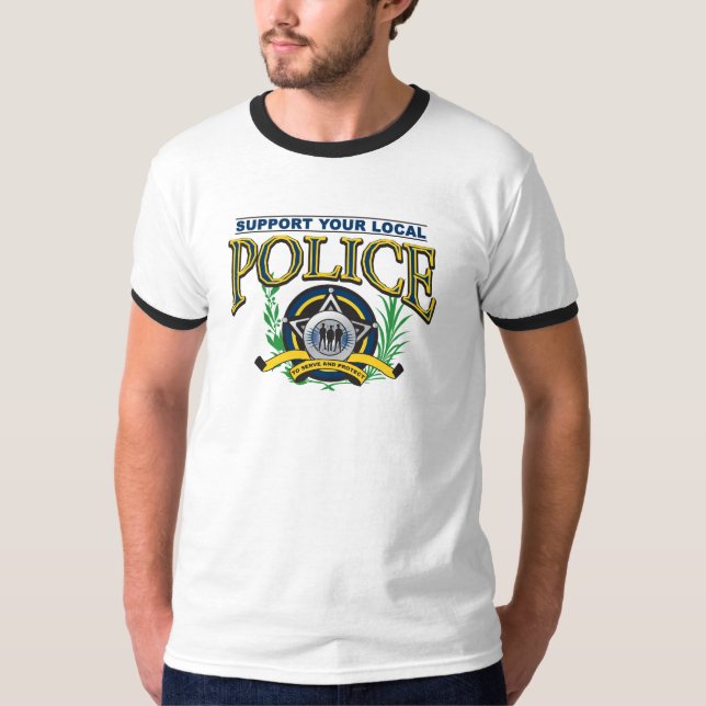 Camiseta Apoye su policía local (Anverso)
