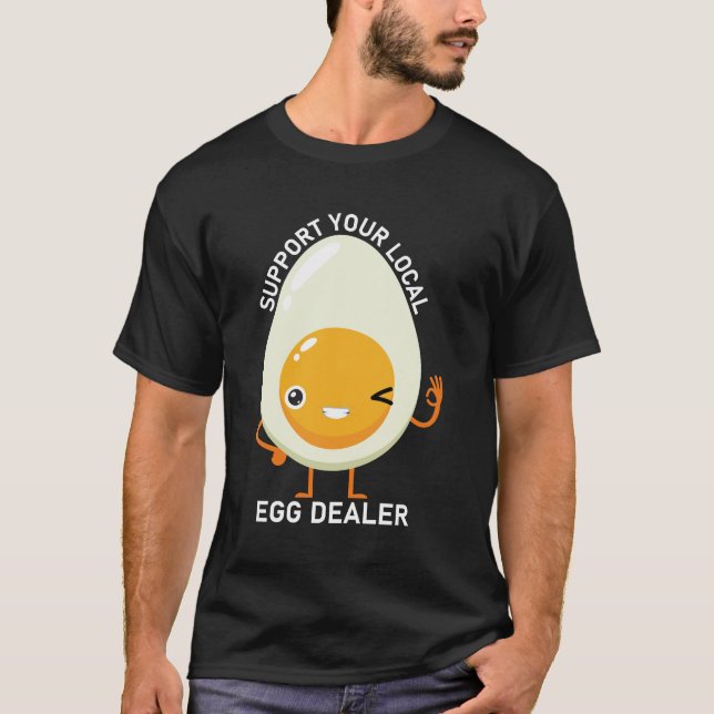 Camiseta Apoye su Pollo Granjero Granjero de Huevos local (Anverso)