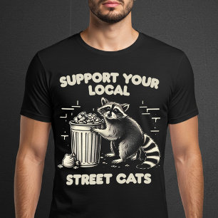 Camiseta Apoye sus gatos callejeros locales