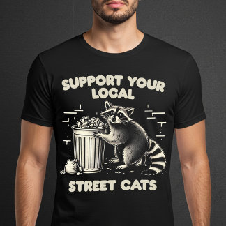 Camiseta Apoye sus gatos callejeros locales