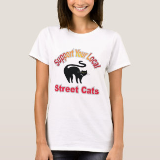 Camiseta Apoye sus gatos callejeros locales