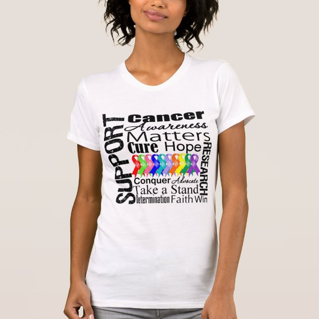 Camiseta Apoye toda la conciencia de los cánceres (Anverso)
