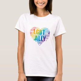 Camiseta ¡Apoye y sea un aliado a la comunidad de LGBT!
