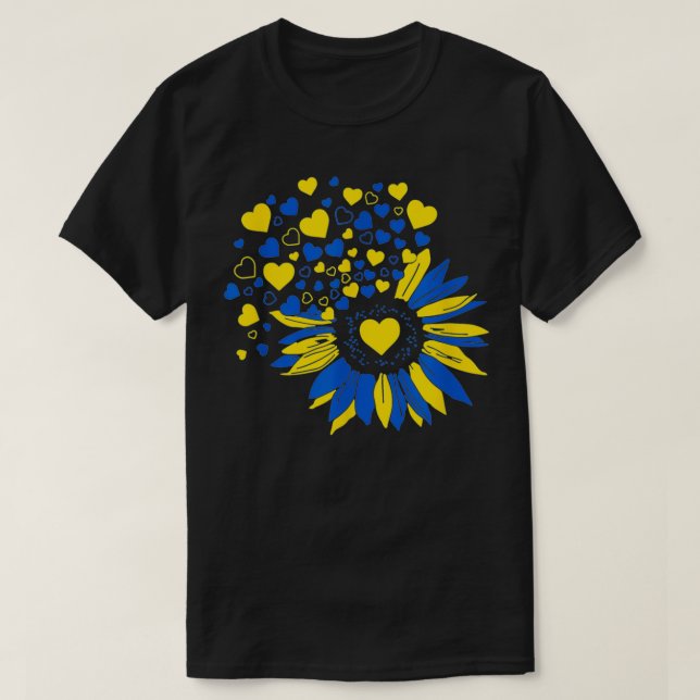 Camiseta Apoyen a los hombres del corazón de la bandera ucr (Diseño del anverso)