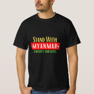 Camiseta Apoyen a Myanmar, salven a Myanmar, respeten nuest