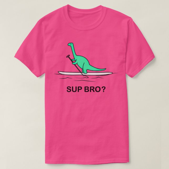 Camiseta Apoyen a Sup bro brontosaur en la tabla SUP (Diseño del anverso)