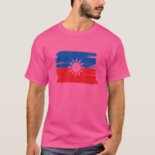 Camiseta Apoyen a Taiwán con bandera taiwanesa libre de Tai