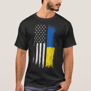 Camiseta Apoyen a Ucrania con la bandera de Ucrania