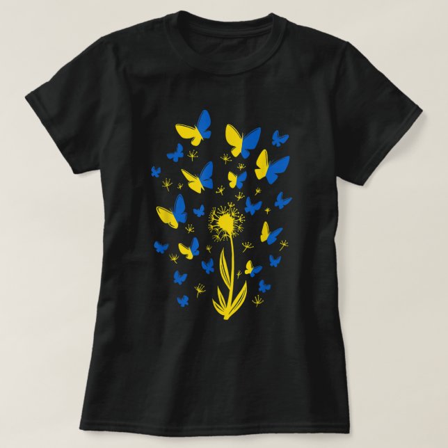Camiseta Apoyen a Ucrania con las mujeres de Ucrania Butter (Diseño del anverso)
