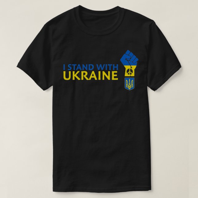 Camiseta Apoyen a Ucrania con Ucrania (Diseño del anverso)