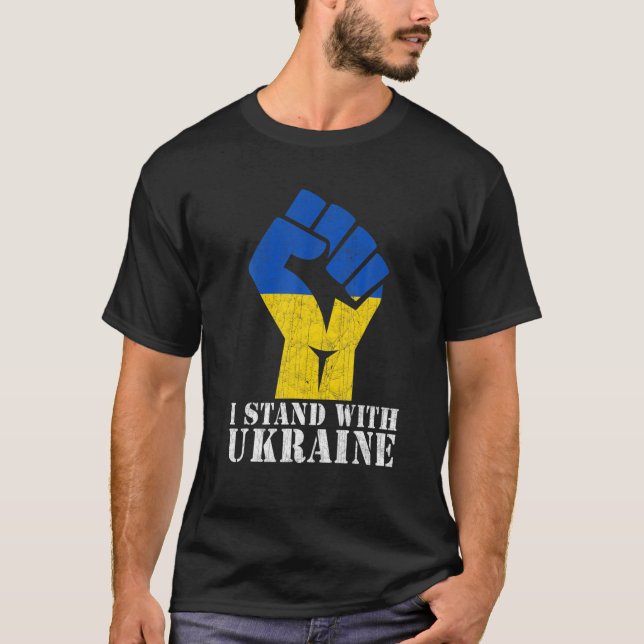 Camiseta Apoyen a Ucrania con Ucrania (Anverso)