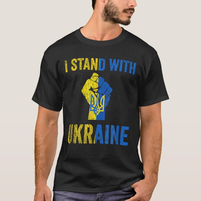 Camiseta Apoyen a Ucrania con Ucrania (Anverso)
