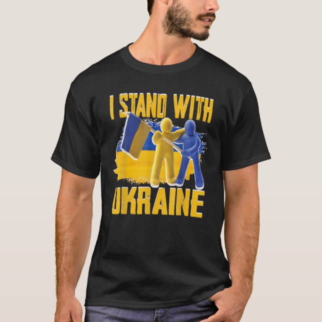 Camiseta Apoyen a Ucrania con Ucrania (Anverso)