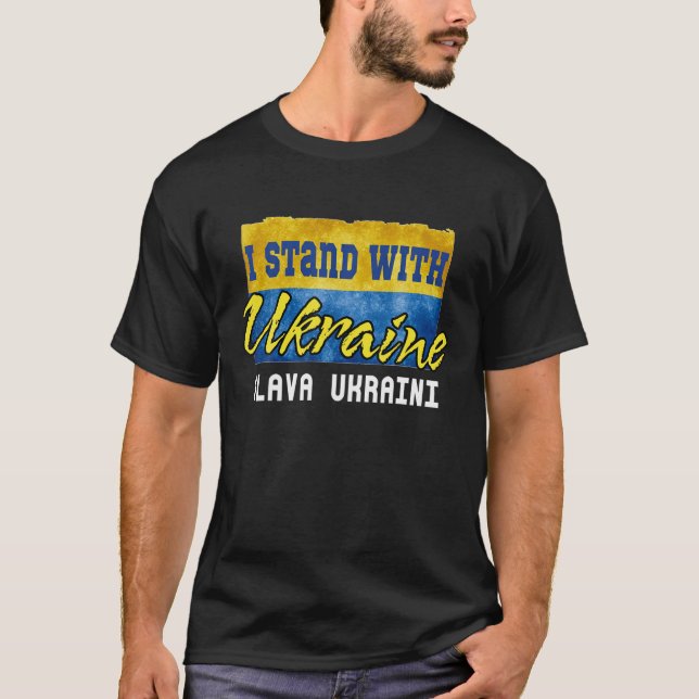 Camiseta Apoyen a Ucrania con Ucrania (Anverso)