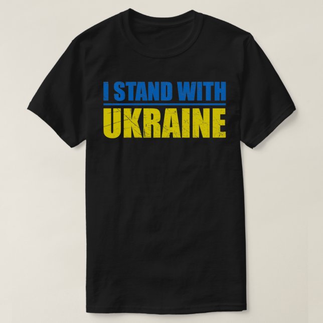 Camiseta Apoyen a Ucrania con Ucrania (Diseño del anverso)